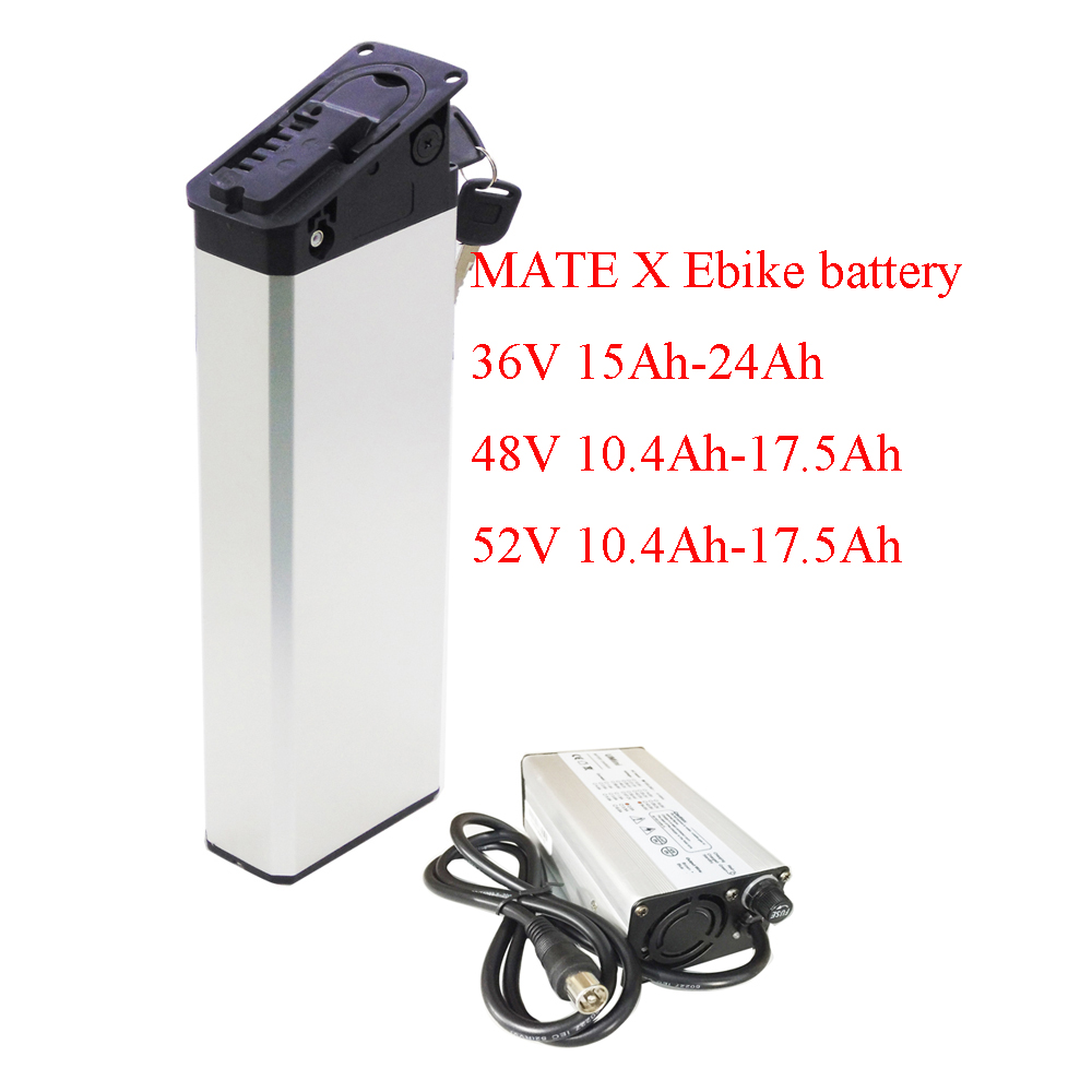 MATE X folding electric bicycle replacement battery pack 48v 14.5Ah 15Ah 17Ah 250W 500W 750W batteries
MATE X folding electric bicycle replacement battery pack 48v 14.5Ah 15Ah 17Ah 250W 500W 750W batteries