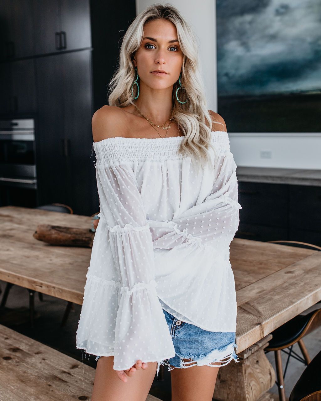 Vintage Women Summer Blouse Fashion Off Shoulder Horn sleeve Sexy Polka Dot S~XL Tops Casual Shirts