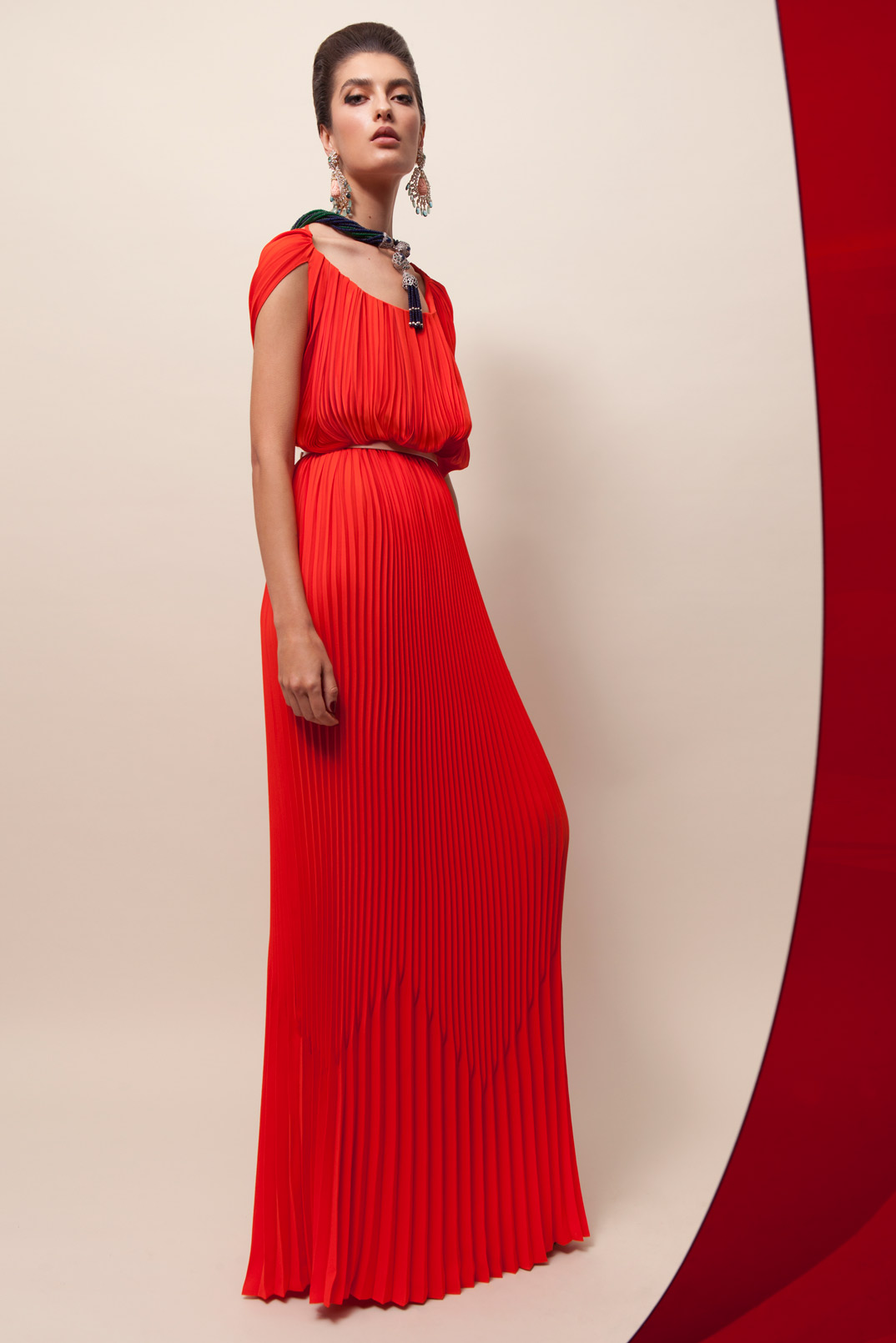 Krikor Jabotian Red Prom Dresses 2019 Sleeveless Ruffle Floor Length Backless Evening Gowns Elegant Formal Party Dresses Cheap