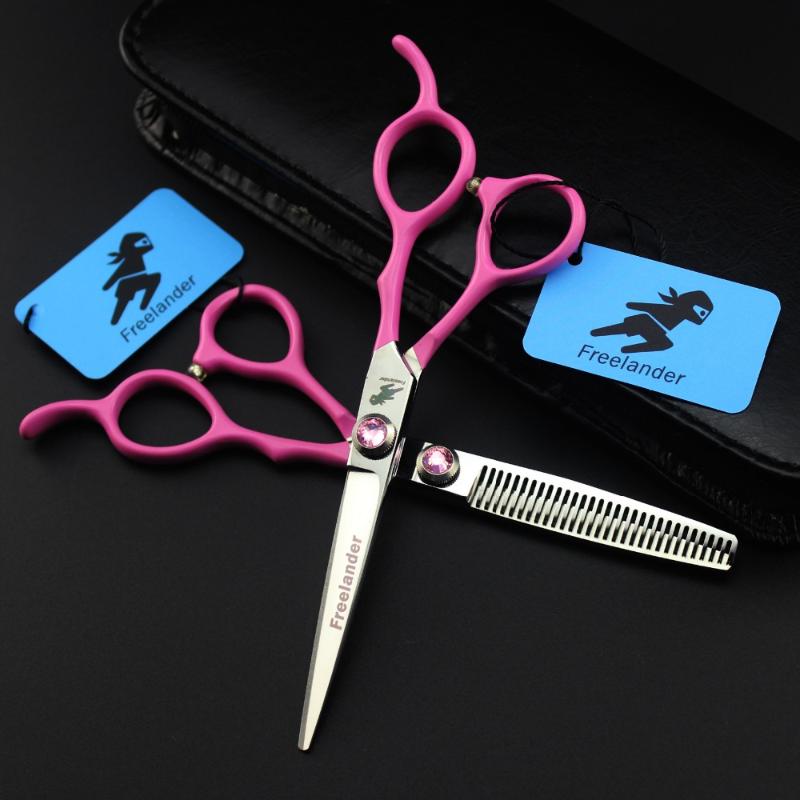 6.0 inch pink handle hairdressing scissors Japanese scissors Freelander Professional hair
6.0 inch pink handle hairdressing scissors Japanese scissors Freelander Professional hair