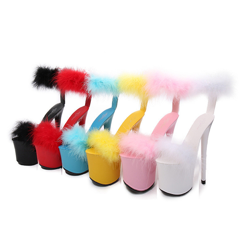 2020 Summer Walking Show Artifact Model mink hair high-heeled Shoe Sandals Thin-heeled 20cm Sexy Platform super high-heeled Shoe, 1 white
2020 Summer Walking Show Artifact Model mink hair high-heeled Shoe Sandals Thin-heeled 20cm Sexy Platform super high-heeled Shoe, 1 white