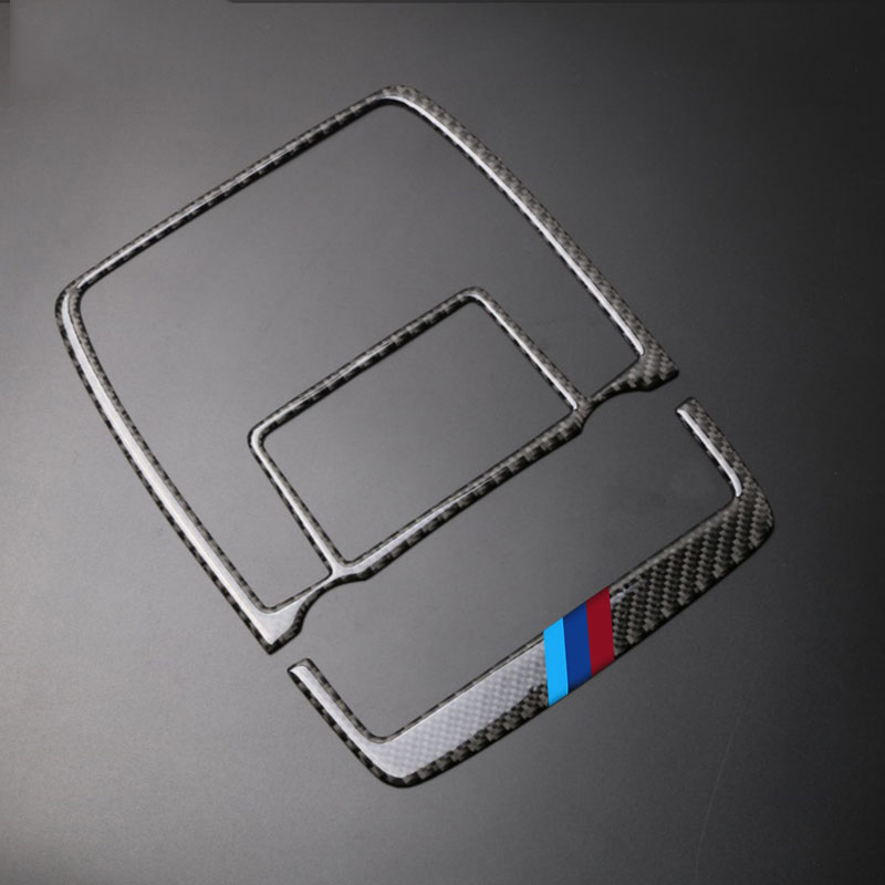 For bmw e70 e71 Carbon Fiber Reading Light Dome Panel Decorative Frame Cover Trim Interior Molding Sticker x5 x6 2008-2013