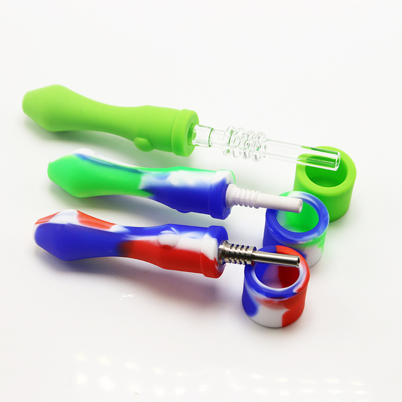 Mini Silicone Pipe Mini Hand Pipe with 10mm Titanium Nail Ceramic Quartz Tip Concentrate Dab Rig Oil Rigs Bongs
Mini Silicone Pipe Mini Hand Pipe with 10mm Titanium Nail Ceramic Quartz Tip Concentrate Dab Rig Oil Rigs Bongs