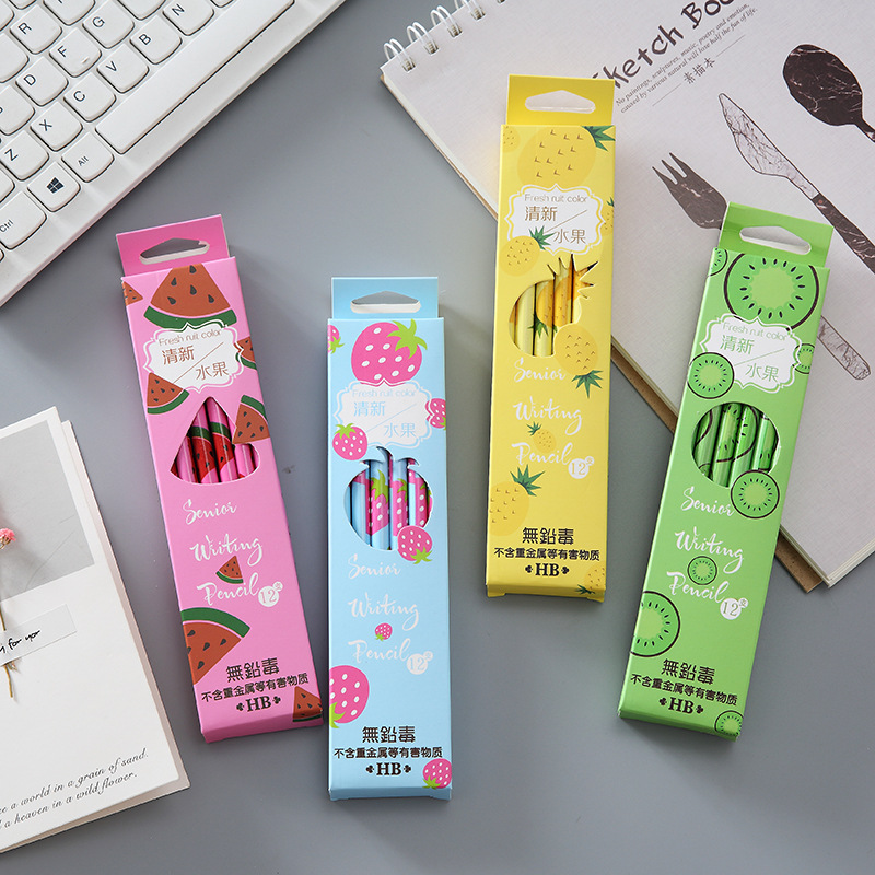 12pcs Fresh Fruits Watermelon Strawberry Standard Wood Pencil Writing Drawing Tool School Office Supply Student Stationery
12pcs Fresh Fruits Watermelon Strawberry Standard Wood Pencil Writing Drawing Tool School Office Supply Student Stationery