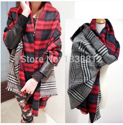 wholesale New 2019 Double Sided Large Plaid Houndstooth Scarf Soft Super thick Warm Scarf Tassel Shawl Scraf, Blue;gray
wholesale New 2019 Double Sided Large Plaid Houndstooth Scarf Soft Super thick Warm Scarf Tassel Shawl Scraf, Blue;gray