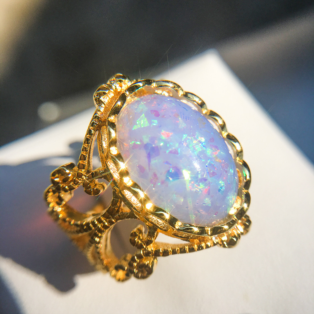 Pink/Blue/White Opal Women Rings plated Gold Color Retro Hyperbole Wedding Engagement Ring Fashion Women Party Jewelry anel
Pink/Blue/White Opal Women Rings plated Gold Color Retro Hyperbole Wedding Engagement Ring Fashion Women Party Jewelry anel