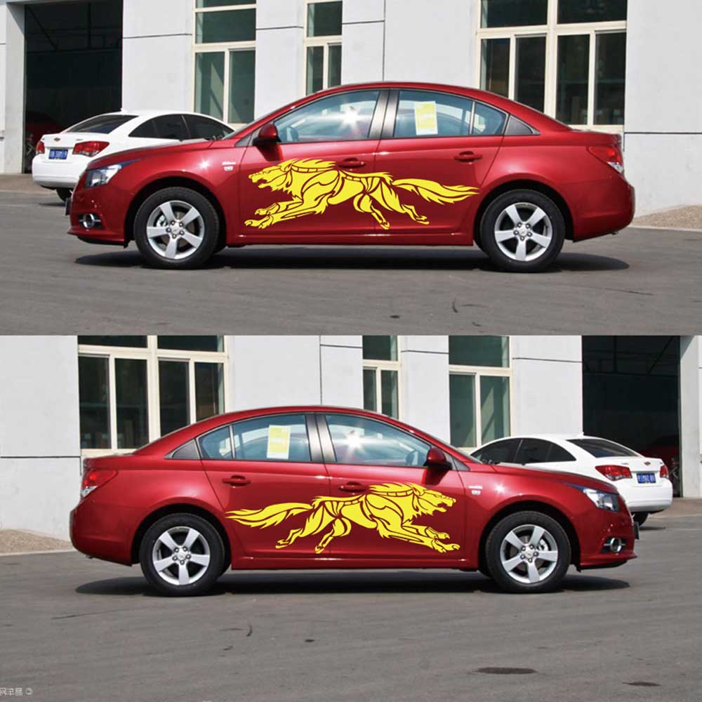 CAR Universal Wolf Car Stickers Scratch Body Animal Stickers Decal9267814