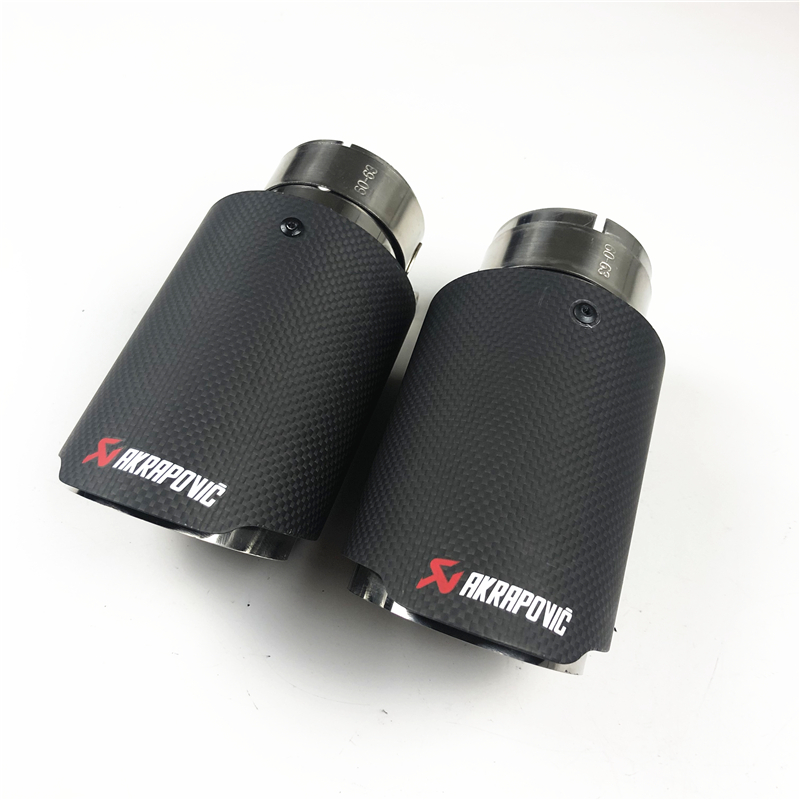 Two Pieces: Full Matte Carbon Fiber For Universal Akrapovic Exhaust End Tips Auto Muffler Car Cover Styling
Two Pieces: Full Matte Carbon Fiber For Universal Akrapovic Exhaust End Tips Auto Muffler Car Cover Styling