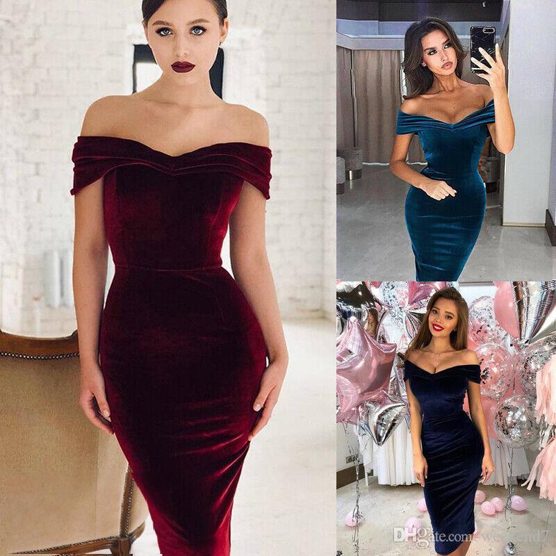 3 Color S-XL Sexy Womens Velvet Bardot Prom Party Evening Bodycon Dress Gown Formal Cocktail 58282808216668, Win red
3 Color S-XL Sexy Womens Velvet Bardot Prom Party Evening Bodycon Dress Gown Formal Cocktail 58282808216668, Win red