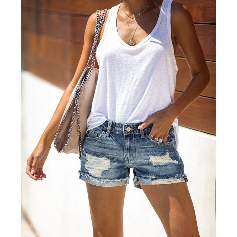 Fashion Women Summer Denim Shorts Jeans Women High Waisted Short New Femme Push Up Skinny Slim Denim Shorts
