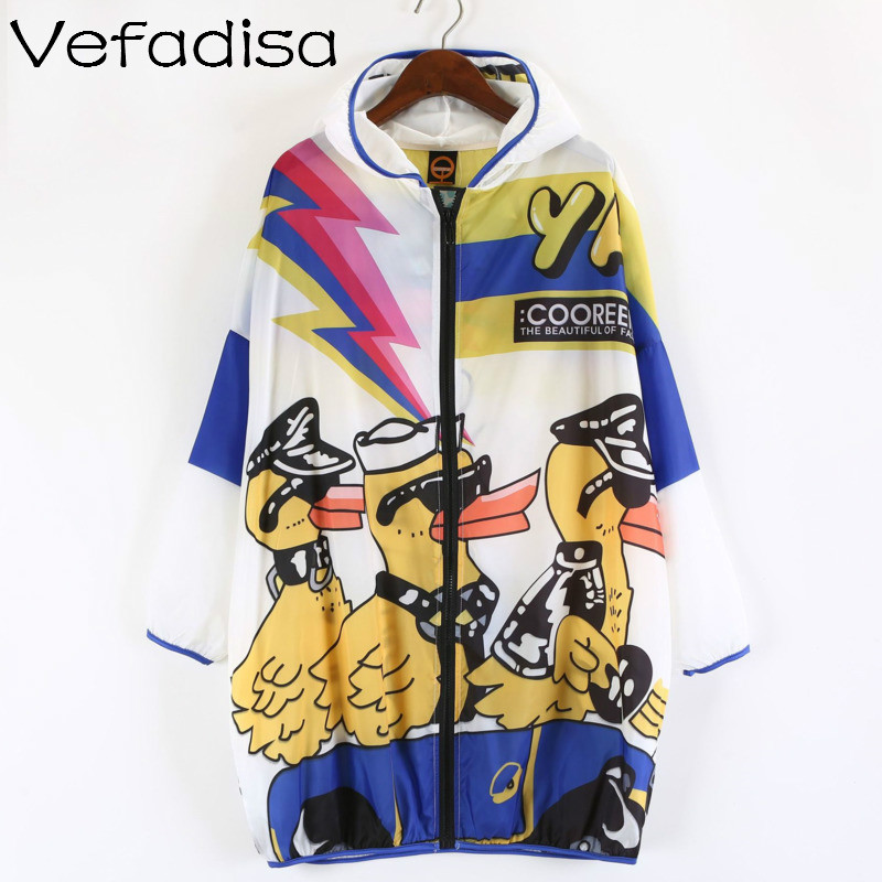 Vefadisa Polyester Women Duck Printed Coat 2020 Newest Women Summer Hooded Coat Female Thin Sun Protection ZQY038B, As shown in figure
Vefadisa Polyester Women Duck Printed Coat 2020 Newest Women Summer Hooded Coat Female Thin Sun Protection ZQY038B, As shown in figure