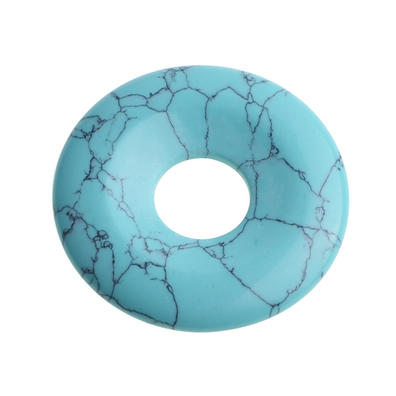 12 natural stone nostalgic pendant round gemstone donuts beads jewelry retro elegant temperament necklace
