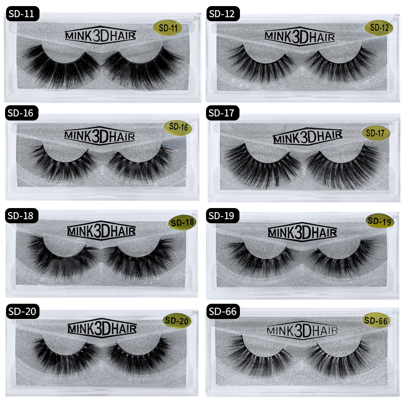 Top Quality 3D Mink Eyelashes Messy Eye Lash Soft Extension Sexy Eyelash Makeup Full Strip Eye Lashes SD Series 3D Multilayer Mink Lashes