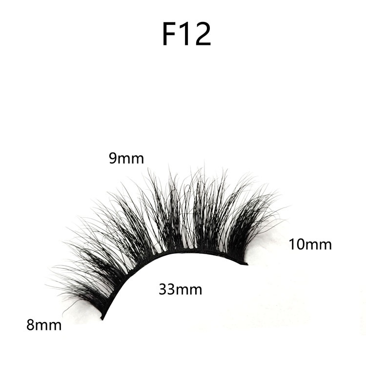 New Pure Handmade 10mm 3D False Eyelashes Natural Style Slender Stereo Multilayer 5D Mink Eyelashes Makeup Fake Eyelash Extension Free Lash