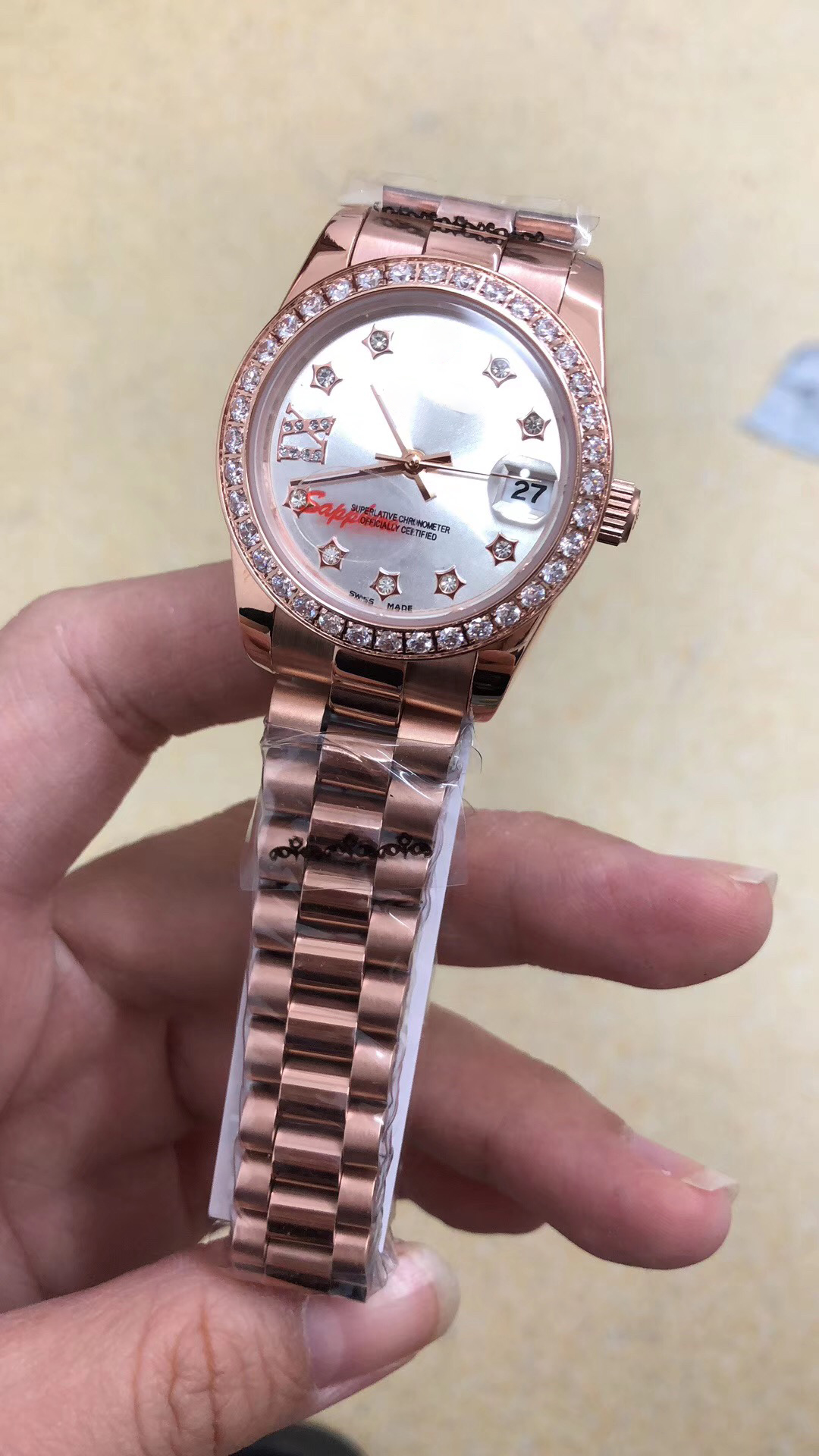 2020 New Gold Stainless Steel Strap Women's Diamond datejust Watch Automatic Mechanical Design Watch 32Mm Dial Sapphire Glass Luxury Watch, Slivery;brown
2020 New Gold Stainless Steel Strap Women's Diamond datejust Watch Automatic Mechanical Design Watch 32Mm Dial Sapphire Glass Luxury Watch, Slivery;brown