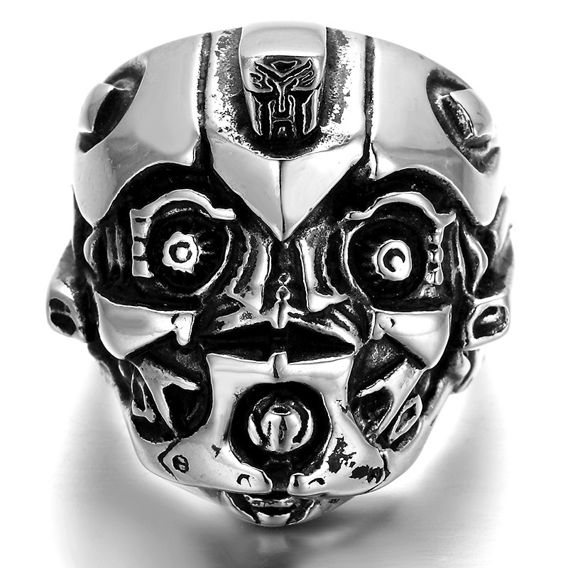 Free Shipping!Mens Classic Fashion 316L Stainless Steel Jewelry Transformers Bumblebee Robot Mask Ring Size 7 - 14 
Free Shipping!Mens Classic Fashion 316L Stainless Steel Jewelry Transformers Bumblebee Robot Mask Ring Size 7 - 14