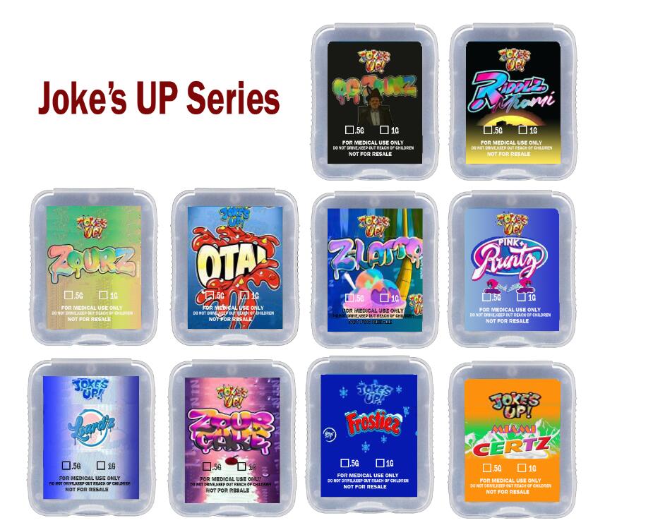 Assorted Strain Slim Shatter Packs Wax Concentrate Packaging Joke's up Series Shatter packaging
Assorted Strain Slim Shatter Packs Wax Concentrate Packaging Joke's up Series Shatter packaging