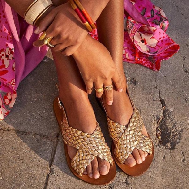 Woman sandals summer open toe roman flats shoes buckle strap cross strappy gladiator beach sandals large size sandalias mujer, White
Woman sandals summer open toe roman flats shoes buckle strap cross strappy gladiator beach sandals large size sandalias mujer, White