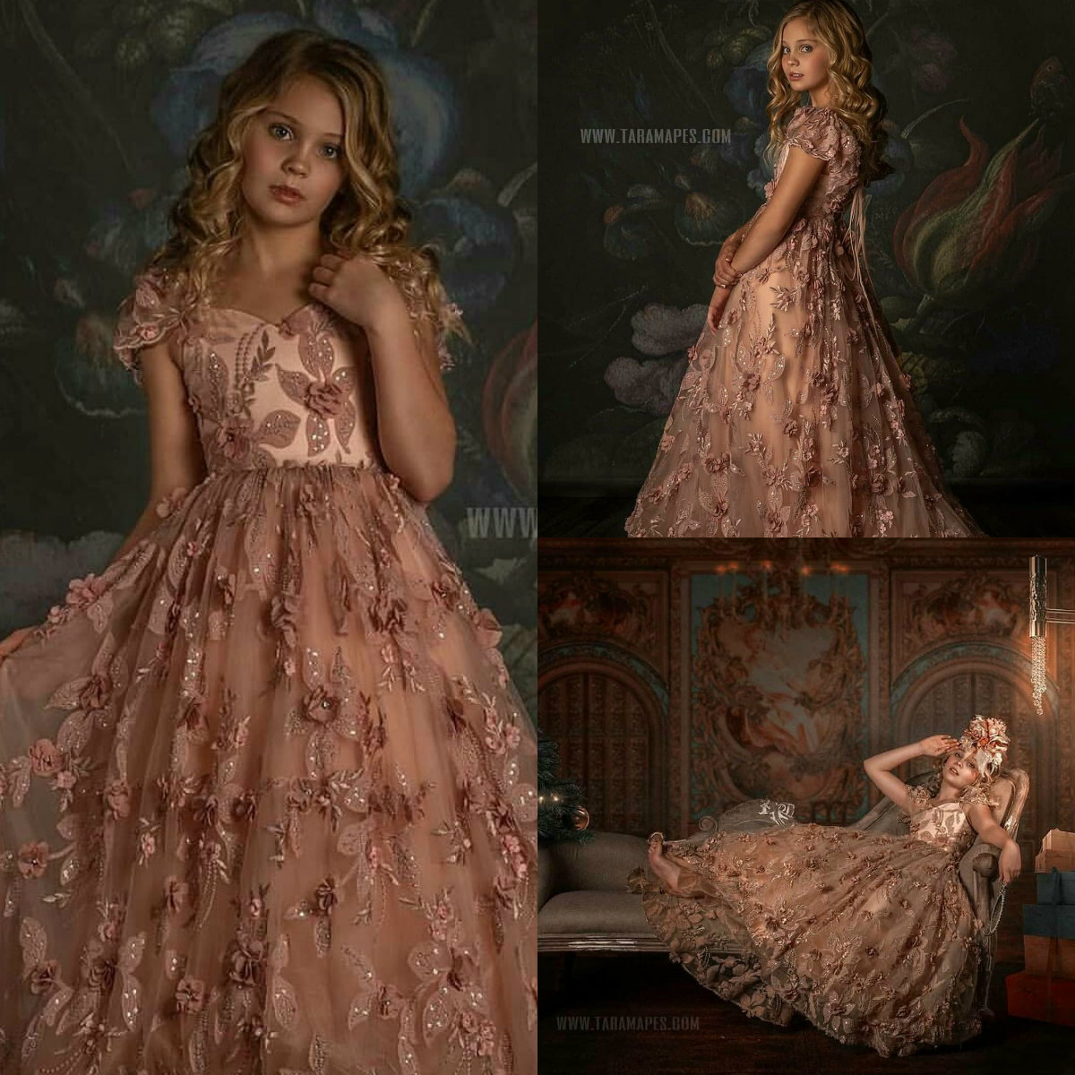cheap flower girl dresses vneck sleeveless appliqued lace beaded girl pageant gown sweep train custom made skirts birthday gown hot sell