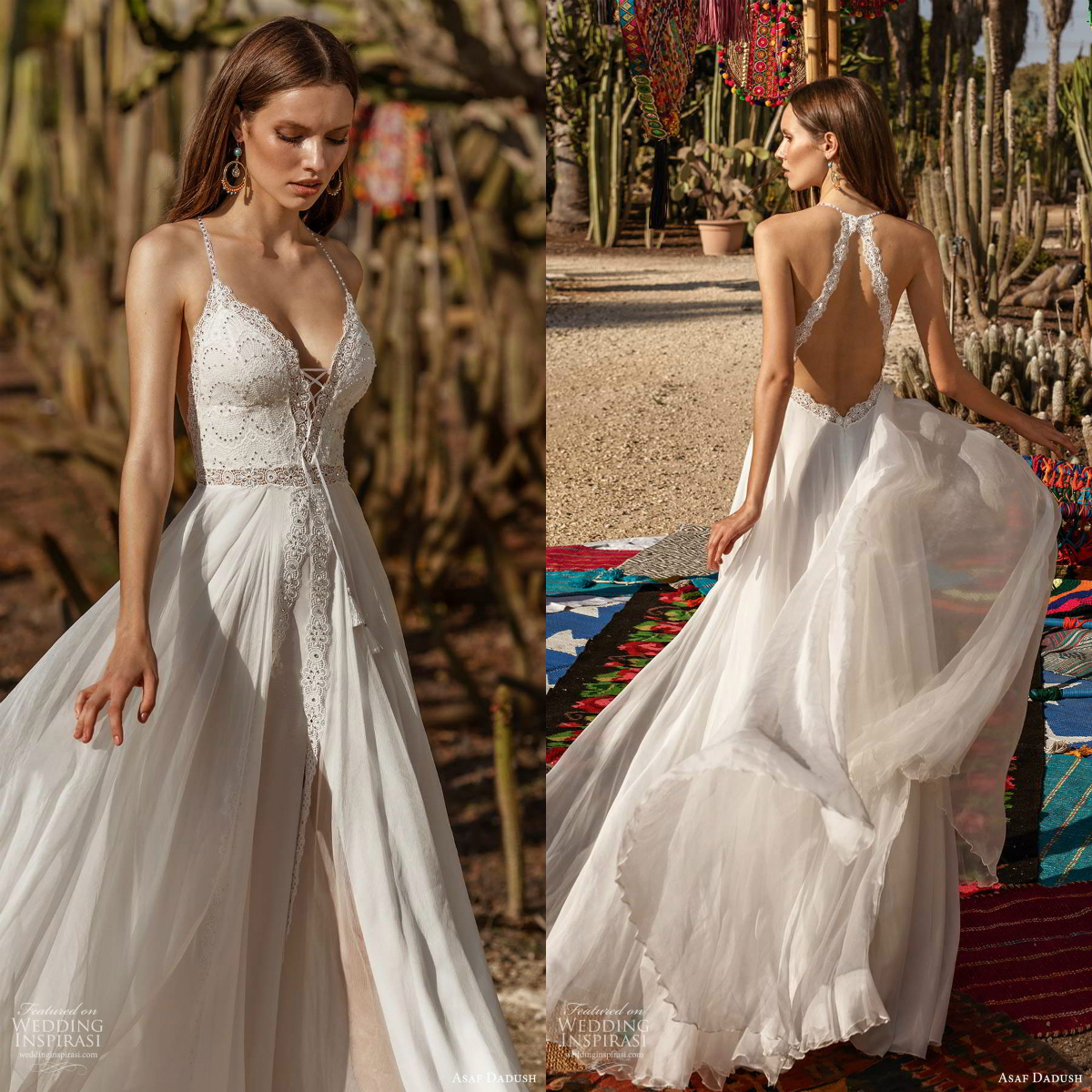 2020 Asaf Dadush Wedding Dresses Spaghetti Lace Appliques Beads Boho Bridal Gowns Robes De Mariée Sexy Backless Bohemian Wedding Dress, Beige
2020 Asaf Dadush Wedding Dresses Spaghetti Lace Appliques Beads Boho Bridal Gowns Robes De Mariée Sexy Backless Bohemian Wedding Dress, Beige
