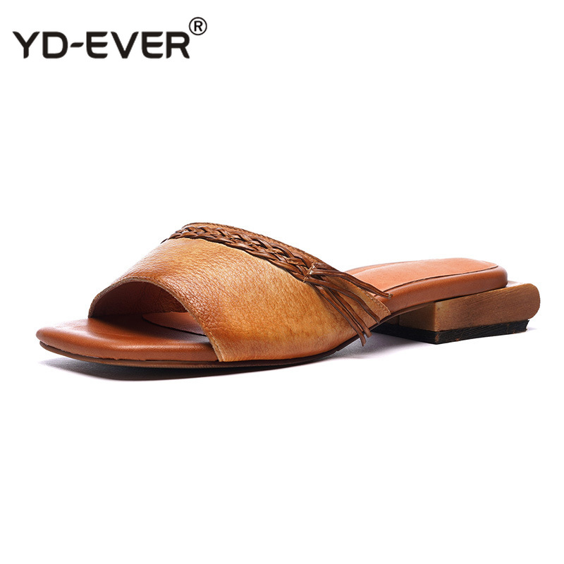 Women's Shoes Genuine Leather Square Heel Flat Slippers Ladies Retro Handmade Braided Tassel Design Causal Shoes, Brown
Women's Shoes Genuine Leather Square Heel Flat Slippers Ladies Retro Handmade Braided Tassel Design Causal Shoes, Brown