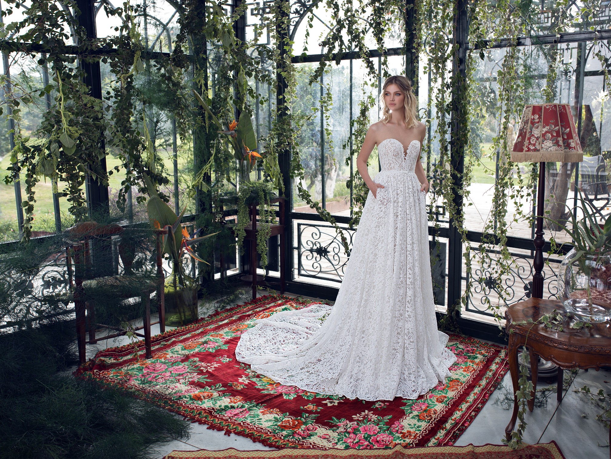 Spring Limor Rosen Beach Bohemian Wedding Dresses Illusion Sweetheart Lace Garden Bridal Gowns vestido de novia Boho Wedding Dress