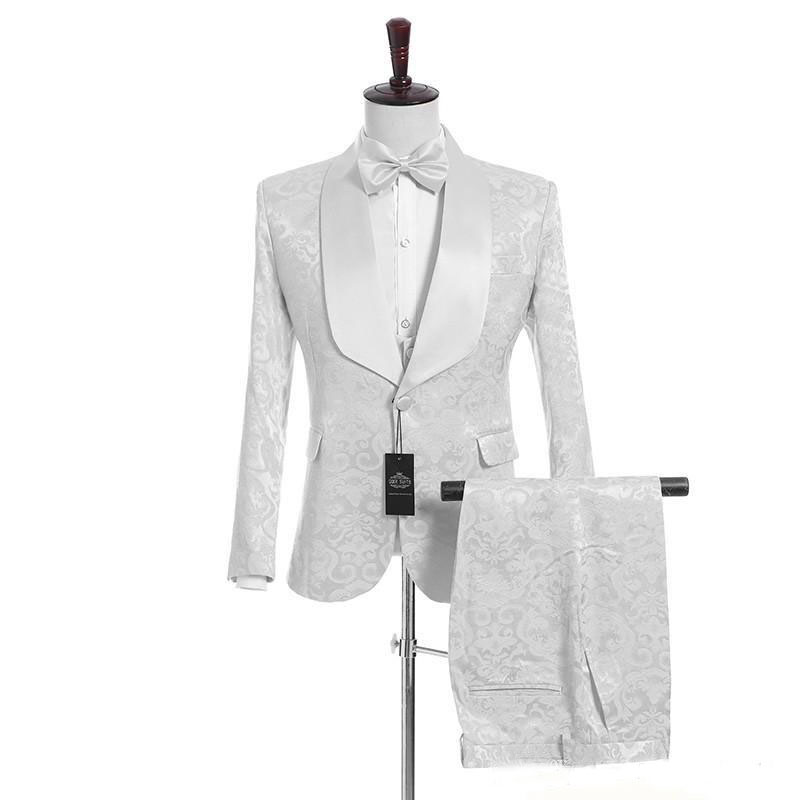 Customize Shawl Lapel Handsome White Groom Tuxedos (Jacket+Pants+Vest) Groomsmen Man Suit Mens Wedding Suits Bridegroom
Customize Shawl Lapel Handsome White Groom Tuxedos (Jacket+Pants+Vest) Groomsmen Man Suit Mens Wedding Suits Bridegroom
