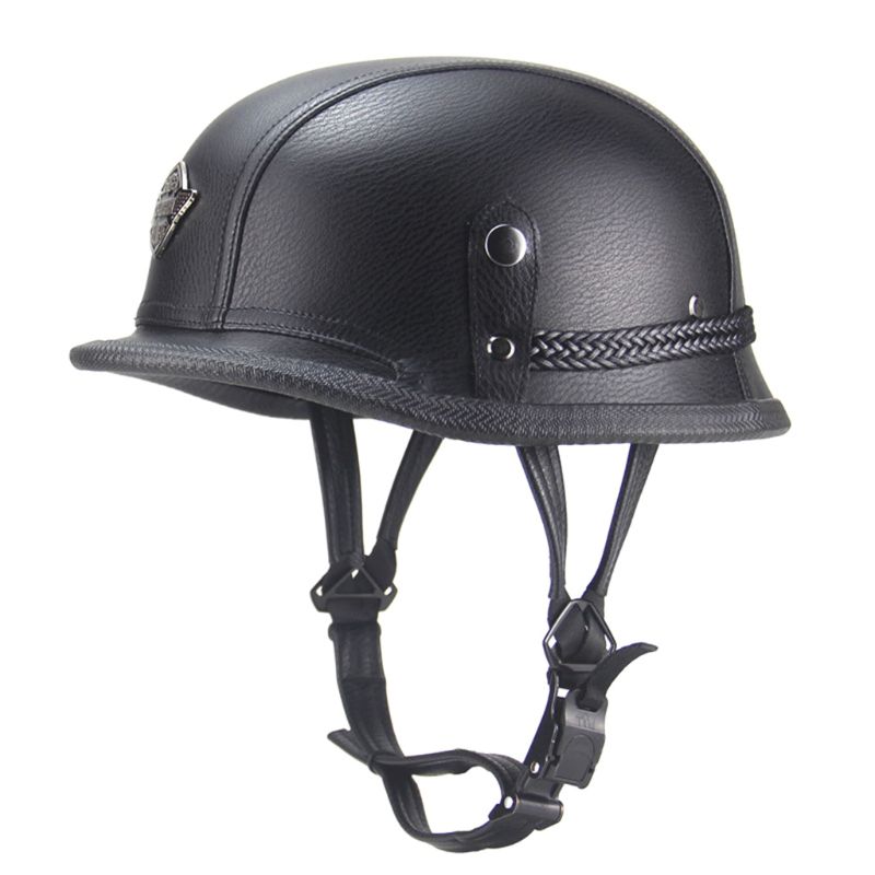 Adult Open Face Half Leather Helmet Motorcycle Helmet Vintage Safety Hard Hat B36B, Black
Adult Open Face Half Leather Helmet Motorcycle Helmet Vintage Safety Hard Hat B36B, Black