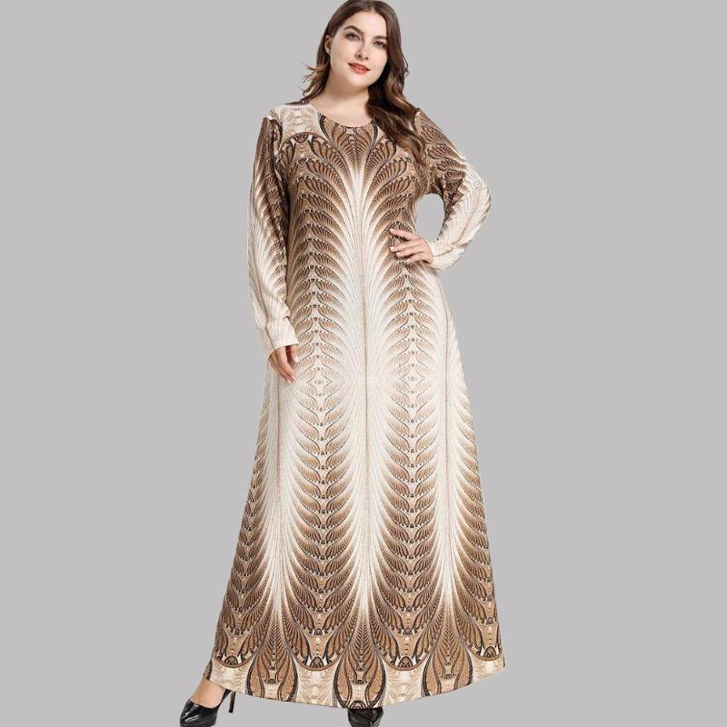 A Line Maxi Dress Long Sleeves Women Plus Size Loose Causal Printed Long Dress Abaya Muslim Female Dubai Turkey Modest Wear
A Line Maxi Dress Long Sleeves Women Plus Size Loose Causal Printed Long Dress Abaya Muslim Female Dubai Turkey Modest Wear