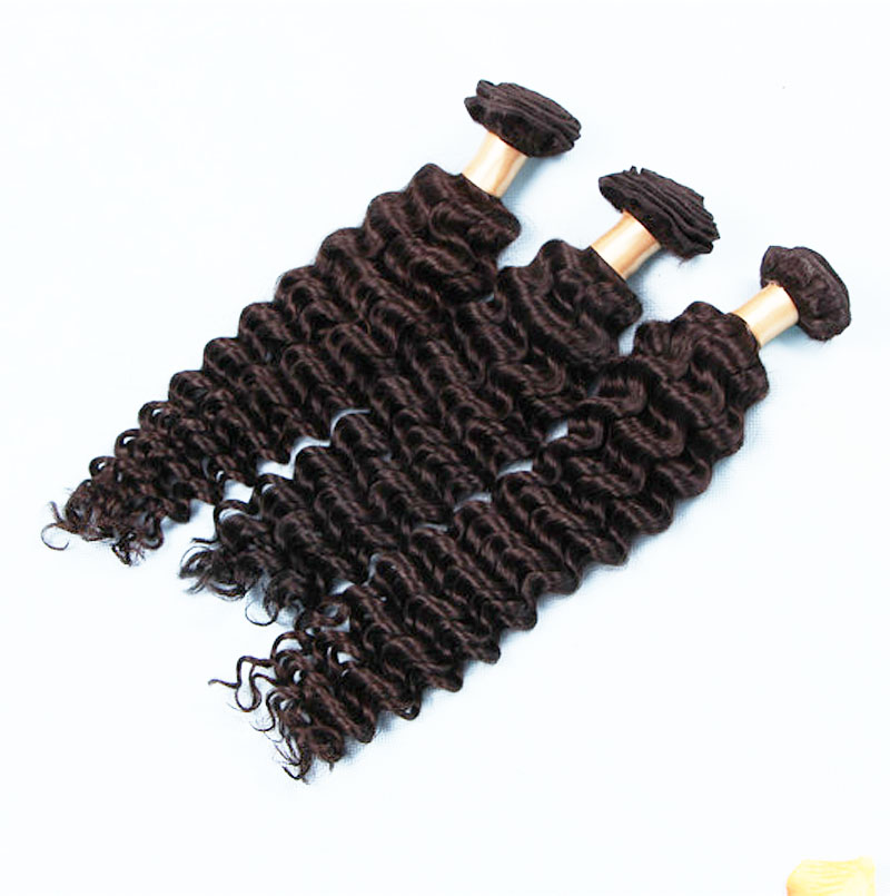 sale hair bundles deep wave human hair weave 100g 3pcs lot unprocessed deep curly hair weave bundles free