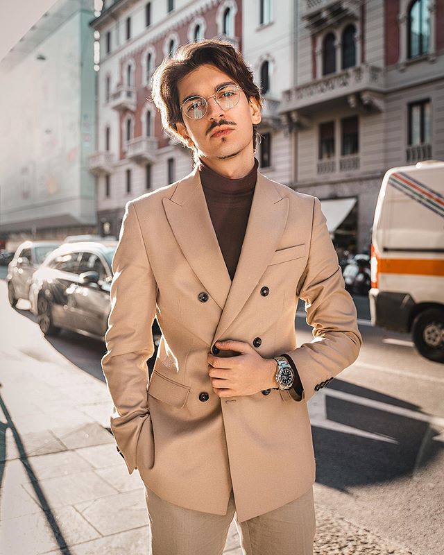 Double Breasted Groom Wedding Tuxedos Slim Fit 2 Pieces Mens Groomsmen Suits Best Man Prom Party Blazer Jacket Suit(Jacket+Pants)