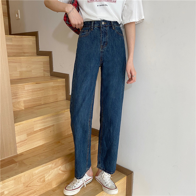 Women Jeans 2020 New Fashion Korean High Waisted Straight Jeans Women' Summer Slim Long Ripped Pants Casual Dark Blue, Dblue
Women Jeans 2020 New Fashion Korean High Waisted Straight Jeans Women' Summer Slim Long Ripped Pants Casual Dark Blue, Dblue