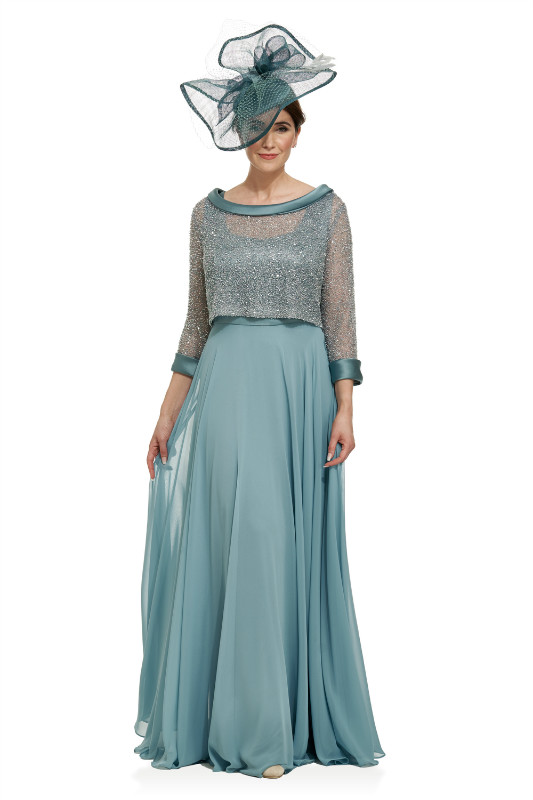 Modest Joyceyoungcollections Scoop 3/4 Long Sleeve Mother Of The Bride Dress With Jacket Tulle Mother Dress Formal Evening Gowns