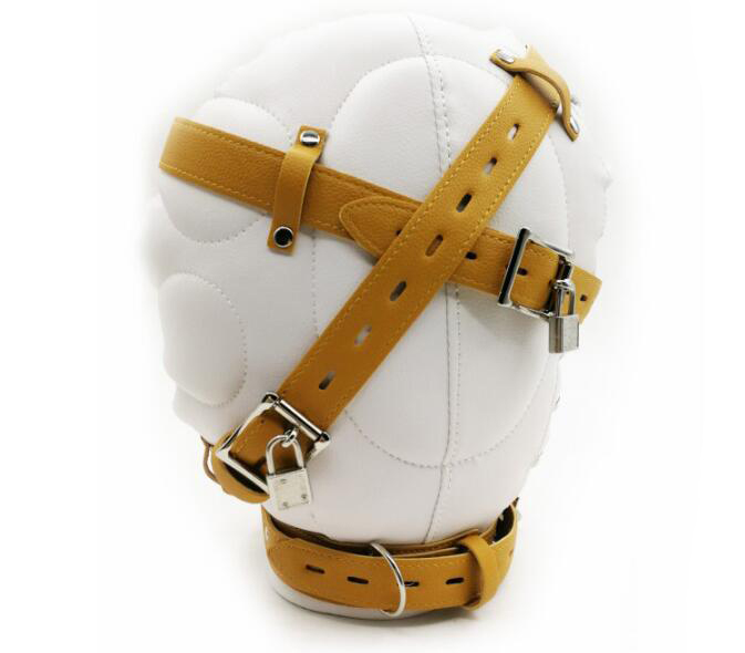 Closed Headgear Sex Mask Adult Games Funny Soft PU Leather Restraints Headgear Hood Mask Slave Erotic Toys J1804