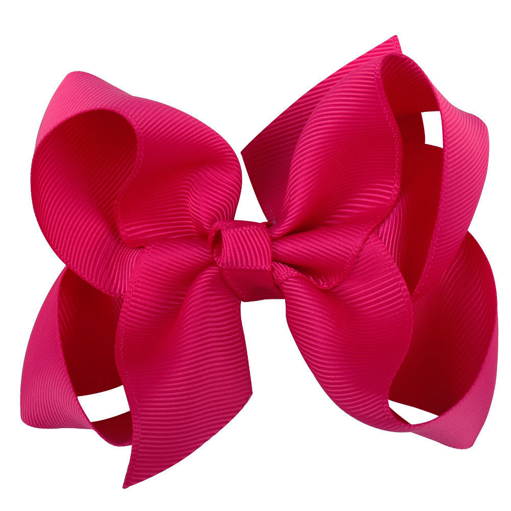 30pcs/lot 4 Inch Solid Hair Bow With Clip Girls Grosgrain Ribbon Hairbows Boutique Handmade Hairpin For Kids Hair Accessories