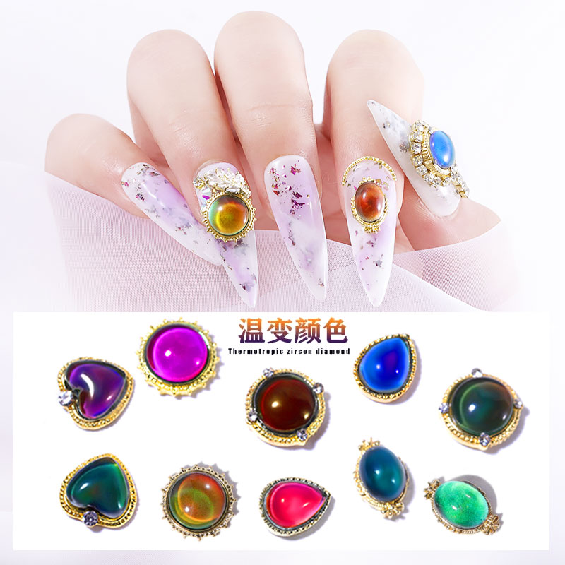 New Temperature Change Nail Diamond 3D Cat eyes Flash Nail Decoration DIY Crystal Temperature Change Art Decorations
New Temperature Change Nail Diamond 3D Cat eyes Flash Nail Decoration DIY Crystal Temperature Change Art Decorations