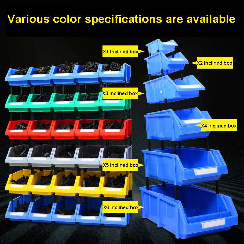 thickening Storage shelves case Inclined mouth Component combination Component box Plastic box screw vertical Storage
thickening Storage shelves case Inclined mouth Component combination Component box Plastic box screw vertical Storage