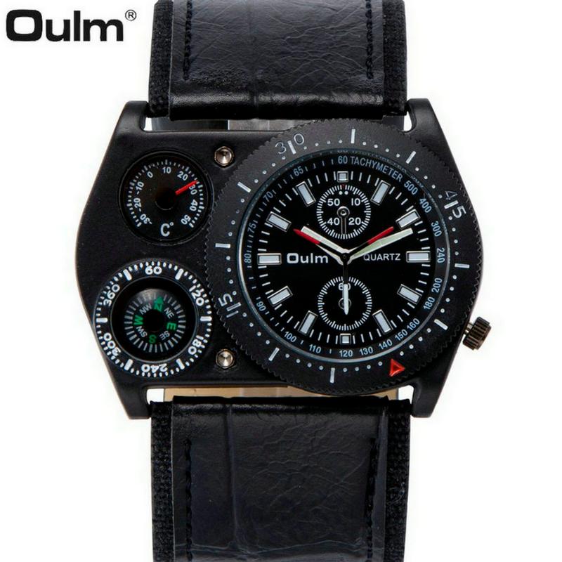 OULM Fashion Vintage Quartz Watch Men Grain Leather Strap Oversize Design Boyfriend Chic Sport Wrist Watches Relogio Masculino, Black
OULM Fashion Vintage Quartz Watch Men Grain Leather Strap Oversize Design Boyfriend Chic Sport Wrist Watches Relogio Masculino, Black