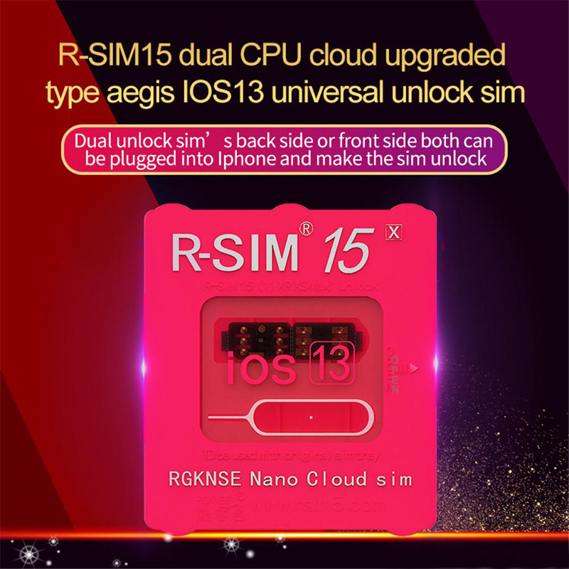 RSIM15 for iOS13 unlock card RSIM 15 R-SIM15 Dual CPU Upgraded universal unlocking for iPhone 11 Xs MAX XR XS X 6 7 8 PLUS ios7-13.x MQ50
RSIM15 for iOS13 unlock card RSIM 15 R-SIM15 Dual CPU Upgraded universal unlocking for iPhone 11 Xs MAX XR XS X 6 7 8 PLUS ios7-13.x MQ50