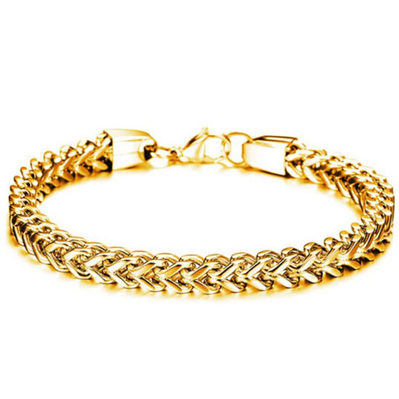 Link Chain Bracelets Fashion Punk High Quality Stainless Steel Bracelets Gold Plated Brief Mens Titanium Steel Bracelets
Link Chain Bracelets Fashion Punk High Quality Stainless Steel Bracelets Gold Plated Brief Mens Titanium Steel Bracelets