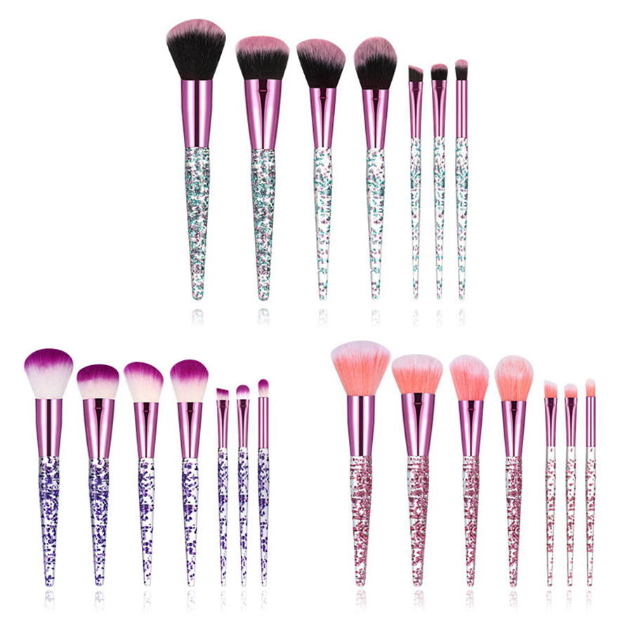 Clear Glittering Diamond Makeup Brushes Set Powder Foundation Eye Shadow Eyebrow Concealer Brushes Make Up Brush Kits 7Pcs /set RRA1011
Clear Glittering Diamond Makeup Brushes Set Powder Foundation Eye Shadow Eyebrow Concealer Brushes Make Up Brush Kits 7Pcs /set RRA1011