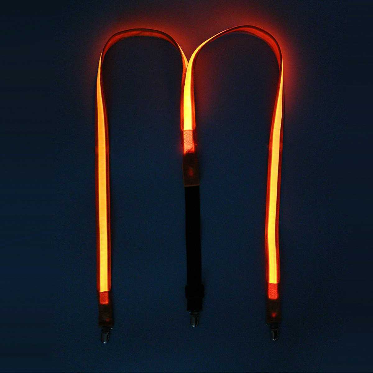1PCS Printed LED Suspenders Men 3 Clipson Braces Vintage Style Mens Suspender For Trousers Husband Male For Skirt for Party T2006
