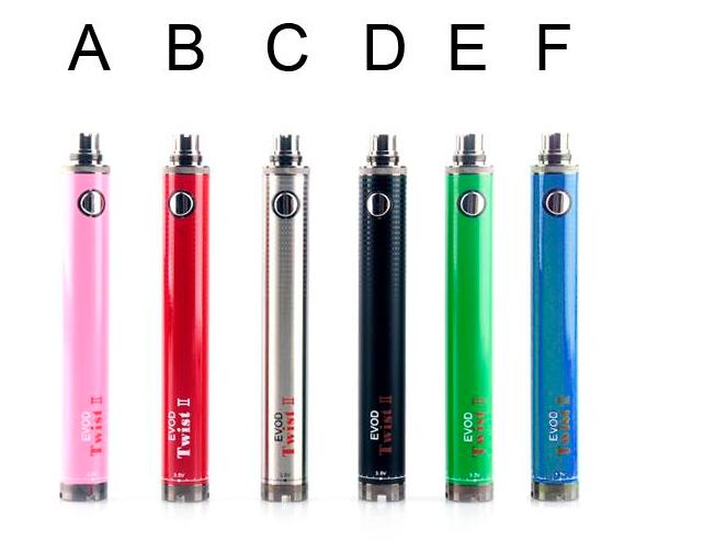 EVOD Twist II 2 Battery 1650 Adjustable Voltage 3.3~4.8V 510 Thread 10 Colors in Stock vs Vision Spinner 2 EVOD Twist
EVOD Twist II 2 Battery 1650 Adjustable Voltage 3.3~4.8V 510 Thread 10 Colors in Stock vs Vision Spinner 2 EVOD Twist