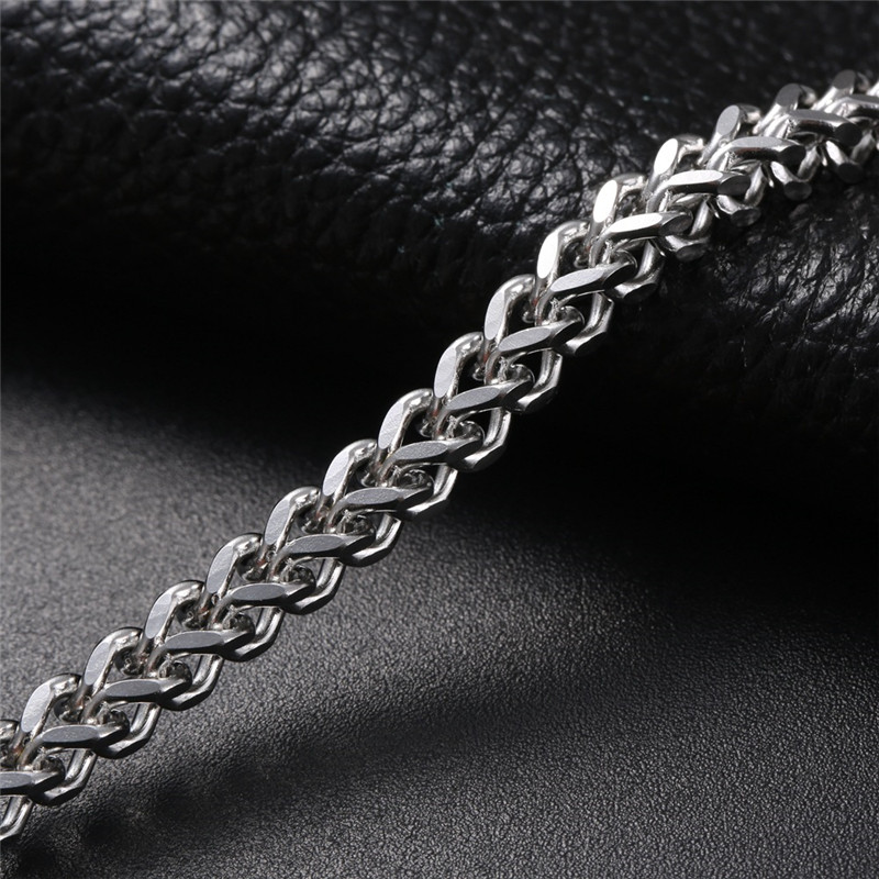 Vecalon Hiphop 316L Stainless Steel Bracelet for men 20cm Huge Heavy Silver color bracelets Punk Rock Jewerly Width select