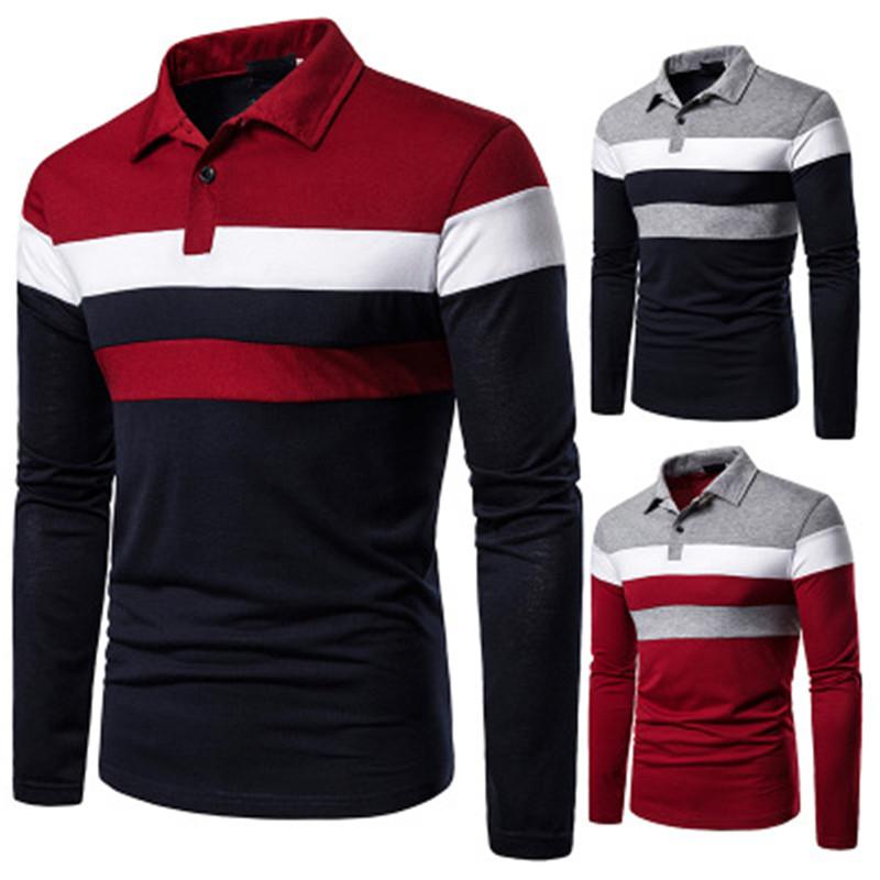 Colorblock Polos Man Long Sleeve Fashion Designer City Lapel Tees Shirts Male Autumn Lapel Collar Casual Slim Button Business Polos Clothing
Colorblock Polos Man Long Sleeve Fashion Designer City Lapel Tees Shirts Male Autumn Lapel Collar Casual Slim Button Business Polos Clothing
