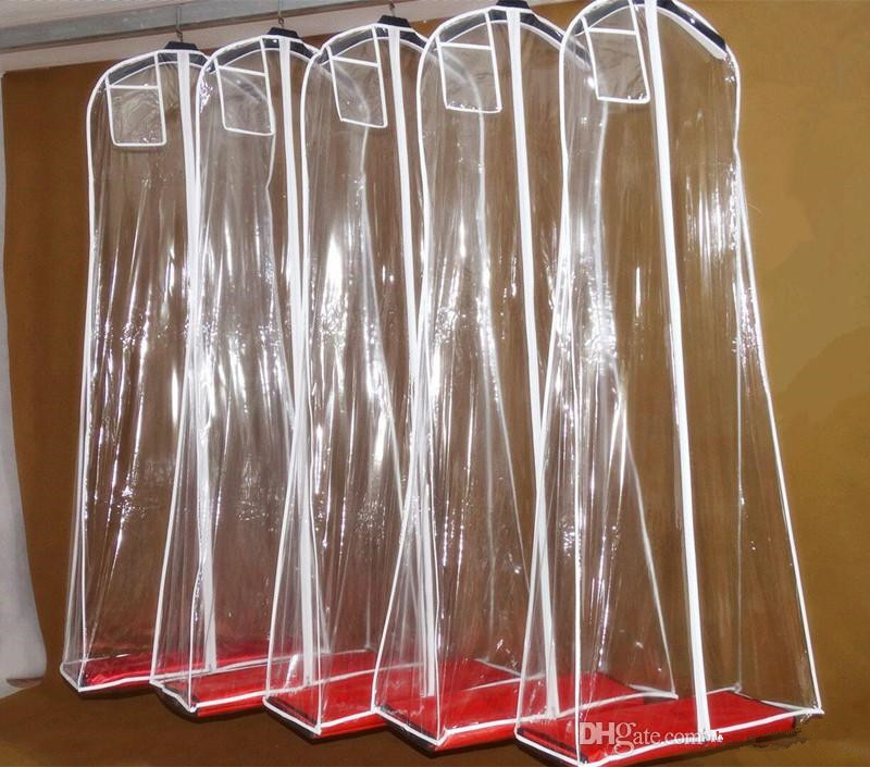 In Stock Big 180cm PVC Wedding Dress Gown Bags High Quality Dust Bag Long Garment Cover Travel Storage Dust Covers