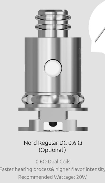 100% Authentic SMOK Nord New Regular DC 0.6ohm Coil 20W Dual Replacement Coil 5 pcs a pack
100% Authentic SMOK Nord New Regular DC 0.6ohm Coil 20W Dual Replacement Coil 5 pcs a pack