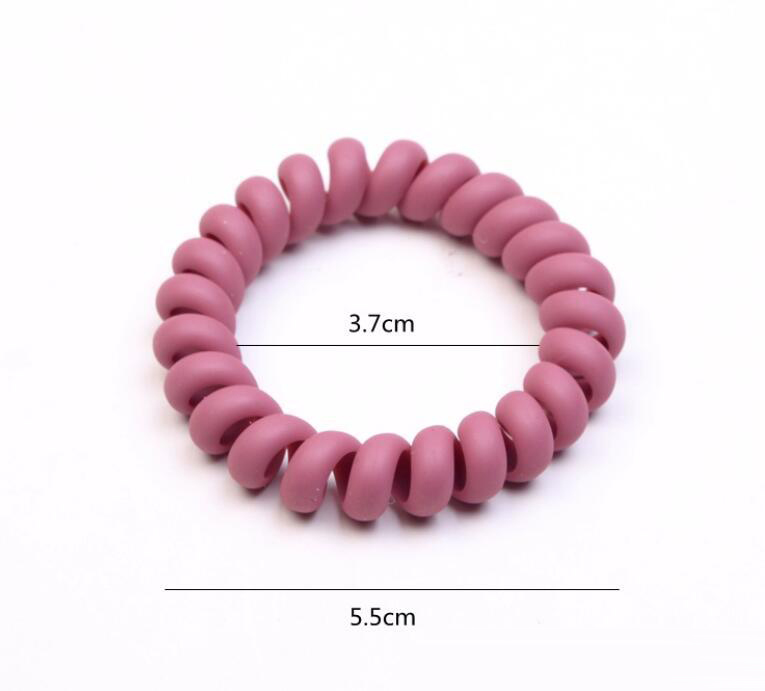 Women Telephone Wire cord hair tie Elastic Hair Bands ring Girls Accessories Rubber Band Headwear Spiral Shape Hair Ties 100pcs Free Ship