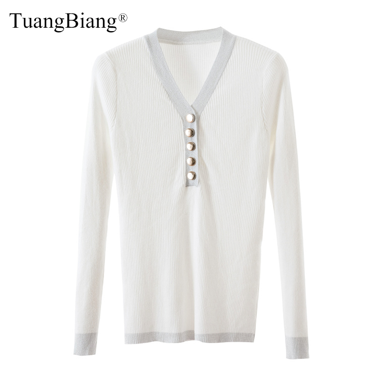 Twinkle Sexy Deep V-Neck Button Pullovers Lady 2019 Button Sweater knit Bright silk Full Sleeve Women Sweaters Shining Slim Tops, Black
Twinkle Sexy Deep V-Neck Button Pullovers Lady 2019 Button Sweater knit Bright silk Full Sleeve Women Sweaters Shining Slim Tops, Black