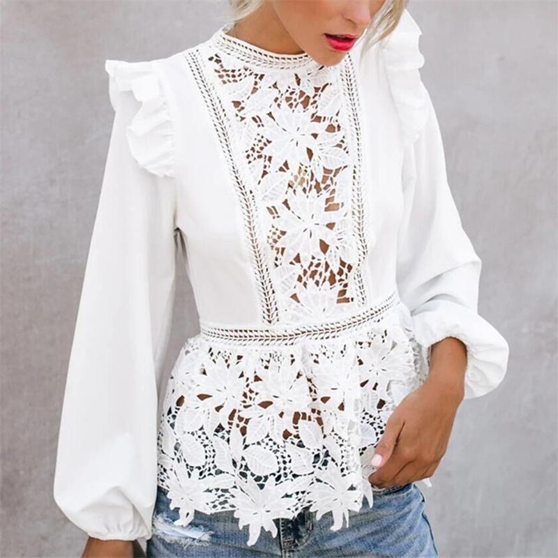 Women Boho Long Sleeve Floral Lace White Tops Blouses Hollow Out Summer Elegant Shirt Femme Clothes Party Tops
Women Boho Long Sleeve Floral Lace White Tops Blouses Hollow Out Summer Elegant Shirt Femme Clothes Party Tops